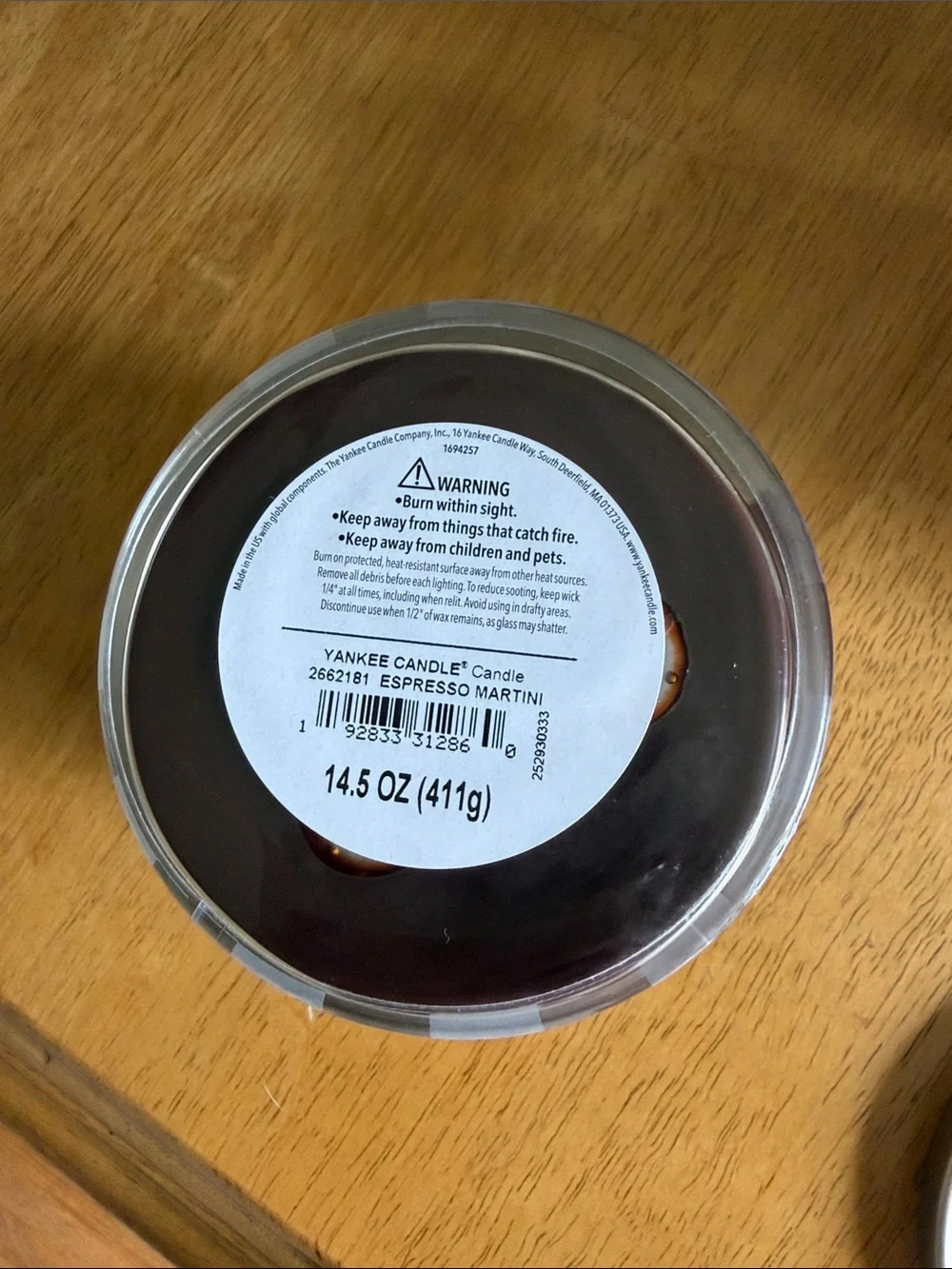 Yankee Candle 3 wick candle Espresso Martini NWT